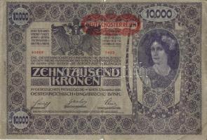 Ausztria/Osztrák-Magyar Bank 1918. 10.000K piros, vízszintes "Deutschösterreich" fny-sal, ...