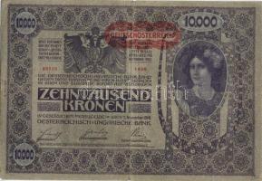 Ausztria/Osztrák-Magyar Bank 1918. 10.000K piros, vízszintes "Deutschösterreich" fny-sal, ...