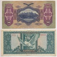 1930. 100P + 1946. 10.000.000P mindkettő "Magyar Éremgyűjtők Egyesülete XIX. Vándorgyűlése Sáto...