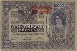 Ausztria/Osztrák-Magyar Bank 1918. 10.000K piros, vízszintes "Deutschösterreich" fny-sal, ...