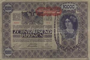 Ausztria/Osztrák-Magyar Bank 1918. 10.000K piros, vízszintes "Deutschösterreich" fny-sal, ...