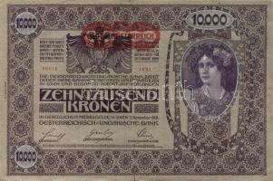 Ausztria/Osztrák-Magyar Bank 1918. 10.000K piros, vízszintes "Deutschösterreich" fny-sal, ...