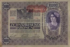 Ausztria/Osztrák-Magyar Bank 1918. 10.000K piros, vízszintes "Deutschösterreich" fny-sal, ...