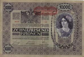 Ausztria/Osztrák-Magyar Bank 1918. 10.000K piros, vízszintes "Deutschösterreich" fny-sal, ...