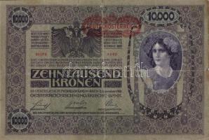 Ausztria/Osztrák-Magyar Bank 1918. 10.000K piros, vízszintes "Deutschösterreich" fny-sal, ...