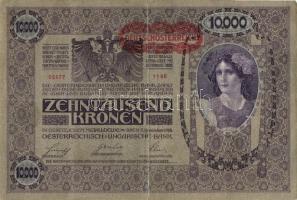Ausztria/Osztrák-Magyar Bank 1918. 10.000K piros, vízszintes "Deutschösterreich" fny-sal, ...