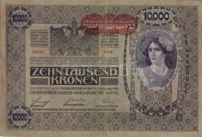 Ausztria/Osztrák-Magyar Bank 1918. 10.000K piros, vízszintes "Deutschösterreich" fny-sal, ...