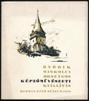 1959 Ötödik Miskolci Országos Képzőművészeti kiállítás. Miskolc, 1959., Heman Ottó Múzeum. Gazdag képanyaggal illusztrált. Kiadói papírkötés, jó állapotban. Megjelent 1000 példányban.