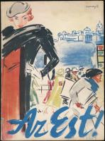 1935 Az Est 25 éves jubileumi lapszáma. Szerk.: Dr. Mihályfi Ernő. Vaszary János tervezte címlappal, számos érdekes aktuális, történelmi vonatkozású, képes írással. Kiadói papírkötésben, kissé sérült gerinccel, kissé foltos borítóval.