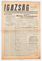 1956 Igazság, a forradalmi magyar honvédség és ifjúság lapja, I. évf. 7. sz., 1956. november 1., benne a forradalom híreivel, apró lapszéli szakadásokkal, 4 p.