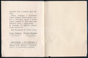 1916 Ismertető a koronázási domb földjéről. Koronázási emléktárgyhoz tartozó kísérő füzet . A magyar...