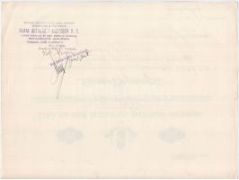 Budapest 1929. "Első Magyar Általános Biztosító Társaság" névre szóló részvénye 50P-ről, s...