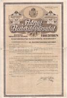 Budapest 1929. Adriai Biztosító Társulat kitöltött biztosítási okmánya bélyegzésekkel T:III nagyobb szakadás a hajtásoknál