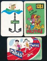 1975-1981 3 db reklám kártyanaptár