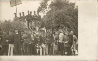Osztrák-magyar katonák csoportja / Austro-Hungarian K.u.K. military, group of soldiers. August Tőke (Bruck a. d. Leitha) photo