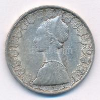 Olaszország 1958R 500L Ag "Kolumbusz hajói" T:2,2- patina Italy 1958R 500 Lire Ag "Co...