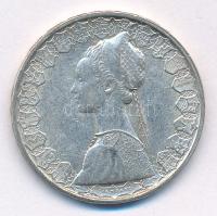 Olaszország 1958R 500L Ag "Kolumbusz hajói" T:2,2- patina Italy 1958R 500 Lire Ag "Co...