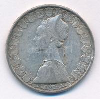 Olaszország 1958R 500L Ag "Kolumbusz hajói" T:2,2- patina Italy 1958R 500 Lire Ag "Co...