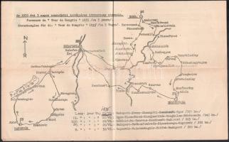1935 Ötnapos kerékpáros körverseny programja és térképe 2 lapon