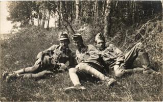 Osztrák-magyar katonák csoportja / Austro-Hungarian K.u.K. military, group of soldiers. photo