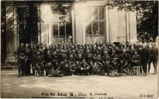 1917 Offz-Alp. Schule B. Wien 4. Turnus / WWI Austro-Hungarian K.u.K. military, group of soldiers. photo