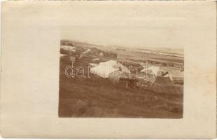 1917 Hudova látképe, tábori kórházi sátrak / WWI Austro-Hungarian K.u.K. military, field hospital tents. photo (EK)