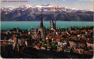 1913 Lausanne, et les Alpes (EK)