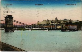 1914 Budapest, Lánchíd, Királyi vár (fl)