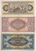 1930-1989. 6db klf forint, pengő bankjegy T:III