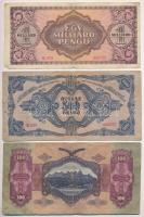 1930-1989. 6db klf forint, pengő bankjegy T:III