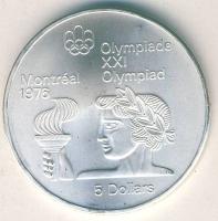 Kanada 1974. 5$ Ag "Montreali olimpia - Atléta fáklyával" T:1
