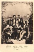 Group of beer drinking German Intellectuals with Franz Schubert