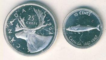 Kanada 1964. 25c Ag T:PP + 1967. 10c Ag T:P