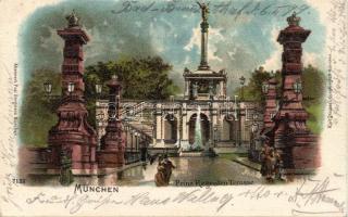 1899 München, Prinz Regenten Terasse, litho, 1899 München, Prinz Regenten Terasse, litho