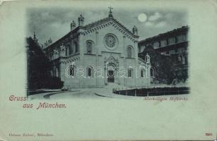 Munich Allsaints church at moonlight