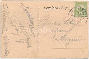 1915 Pándorfalu, Parndorf; Templom tér, Plébánia, iskola / Kirchneplatz, Pfarrhof, Schule / church s...