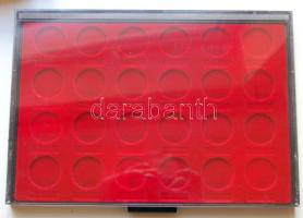 KABE használt éremtartó tálca, 24 férőhellyel, 32mm átmérőjű érmékhez