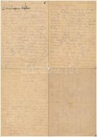 7 db magyar második világháborús zsidó KMSZ (közérdekű munkaszolgálatos) tábori posta tábori munkás ...