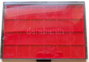 KABE használt éremtartó tálca, 24 férőhellyel, 43x43mm