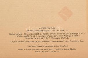 cca 1930 Szlovák linómetszetű naptár nyomtatvány, szakadással a hajtásoknál / Bratislava lino cut ca...