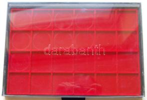 KABE használt éremtartó tálca, 24 férőhellyel, 43x43mm