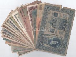 Vegyes 24db-os korona és pengő bankjegy tétel, közte egy osztrák kiadás T:III,III-