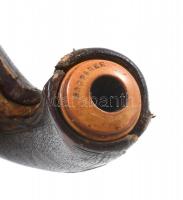 Gasparek tajtékpipa, jelzett, jelzett tokban: Gasparek János Budapest Károly körút 24. sz., korának ...