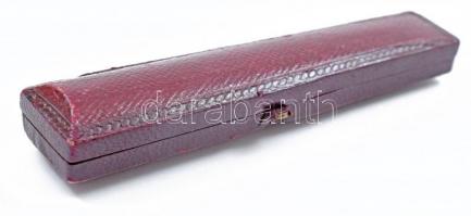 Szipka, borostyán, arany gyűrűvel, jelzett, jelzett tokba: Mathiss Fabrication Parisienne, Párizs 19...