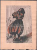 Galambos Margit (?-?): 4 db női alaktanulmány, 1923 körül. Vegyes technika, papír, papírra kasírozva, jelzés nélkül, egyiken jobbra lent autográf datálással, 15x20 és 17x25 cm körüli méretekben