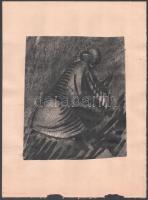 Galambos Margit (?-?): 3 db női alaktanulmány, 1923 körül. Vegyes technika, papír v. hártyapapír, pa...