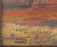 Baky Albert (1868-1944): Fák. Olaj, karton, jelzett. Sérült fakeretben. 15x18 cm