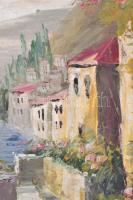 Farkas Péter (-): Trogir. (Horvátország) Olaj, vászon, dekoratív keretben. 41x31cm