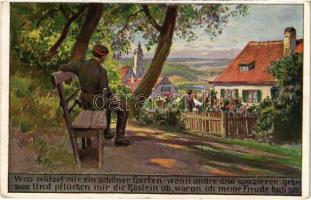 1916 Unsere Feldgrauen. Soldatenliederkarten von Paul Hey N0. 20. / German military art postcard s: Paul Hey