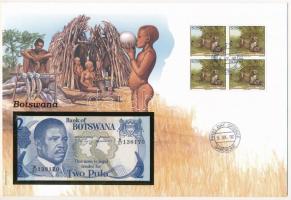 Botswana 1982. 2P felbélyegzett borítékban, bélyegzéssel T:I  Botswana 1982. 2 Pula in envelope with stamp and cancellation C:UNC